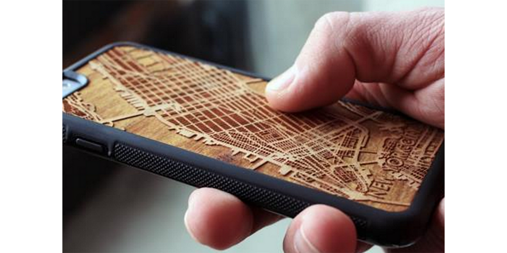 Etched Map iPhone Case